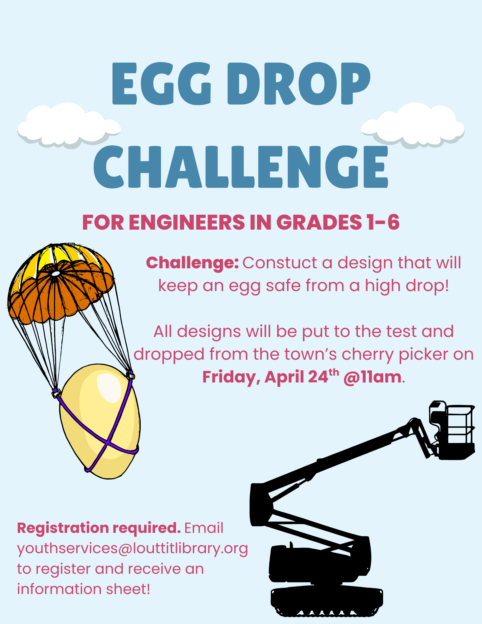 Egg Drop Challenge flier