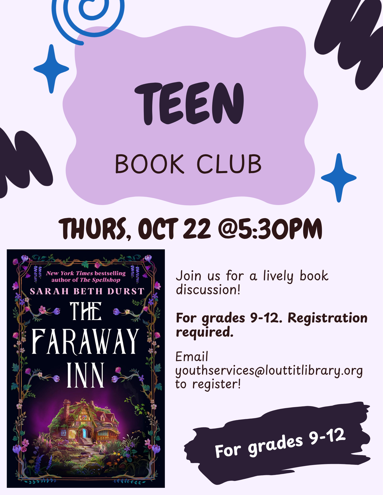 Teen Book Club, The Faraway Inn by Sarah Beth Durst