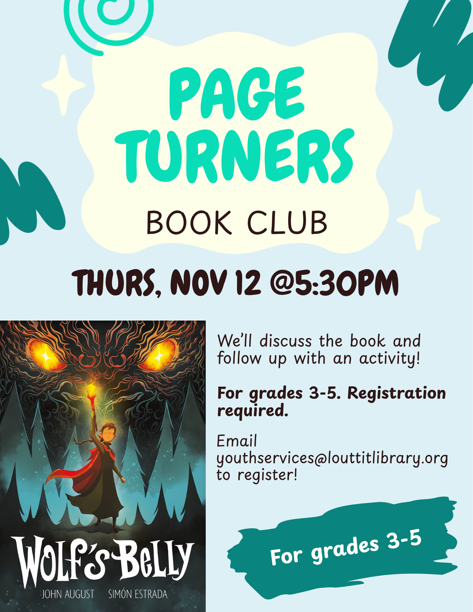 Page Turners Book Club, Wolf's Belly by John August
