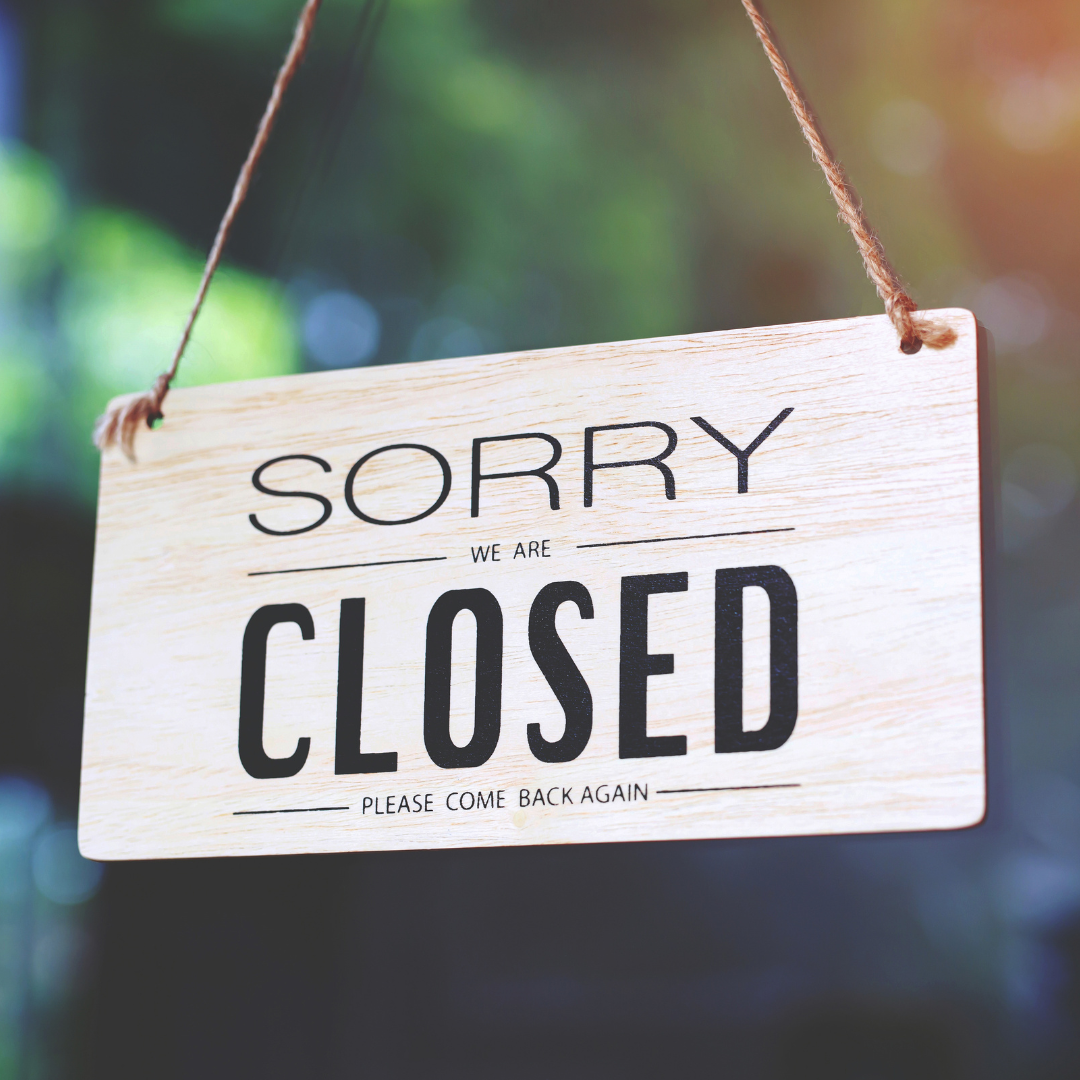 Closed sign