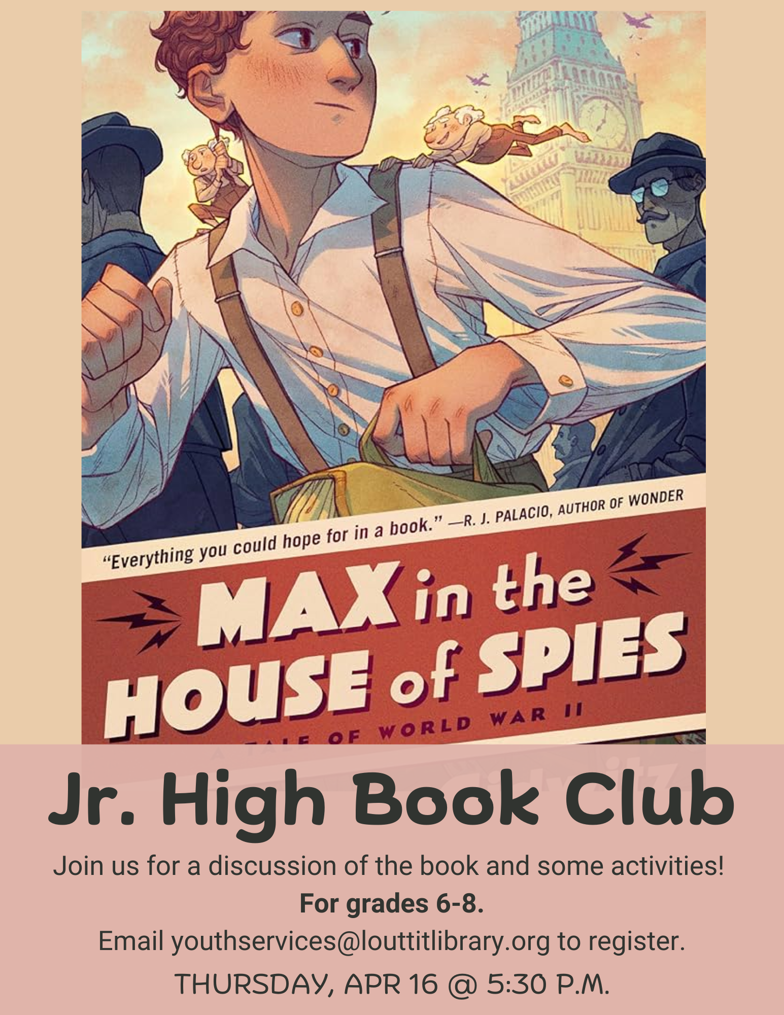 Jr. High Book Club, Max in the House of Spies