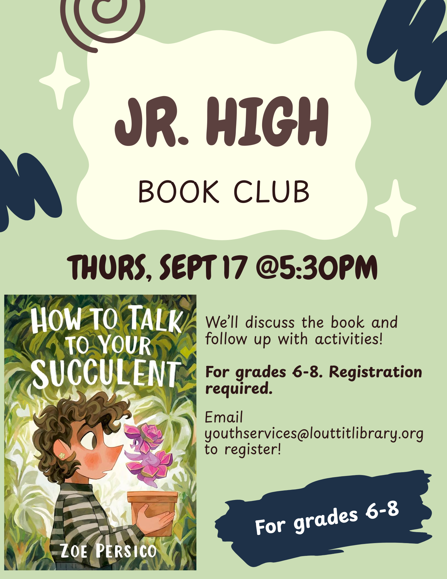 Jr. High Book Club, How to Talk to Your Succulent by Zoe Persico