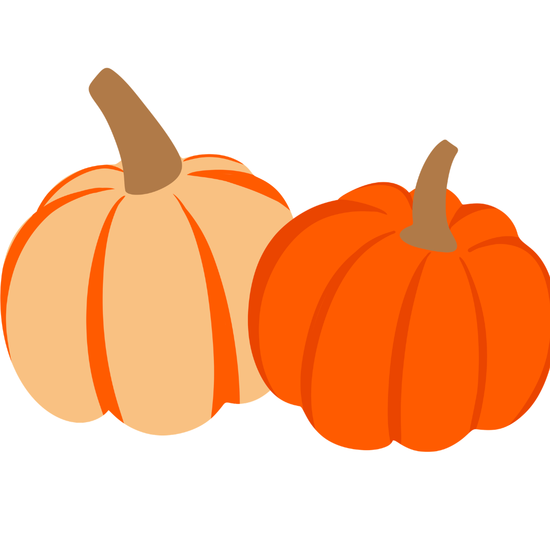 white and orange pumpkins graphic