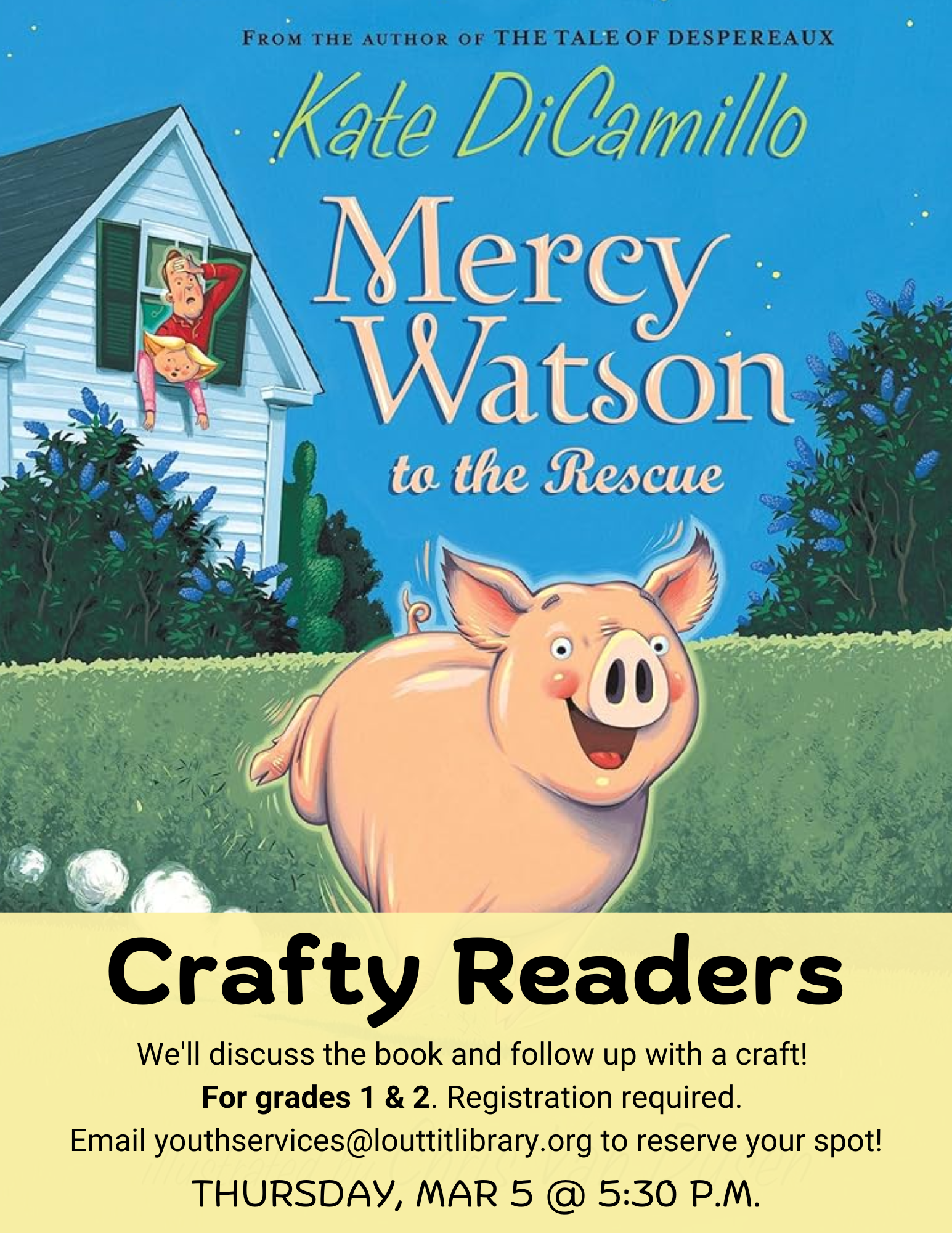 Image of flier for Crafty Readers book club