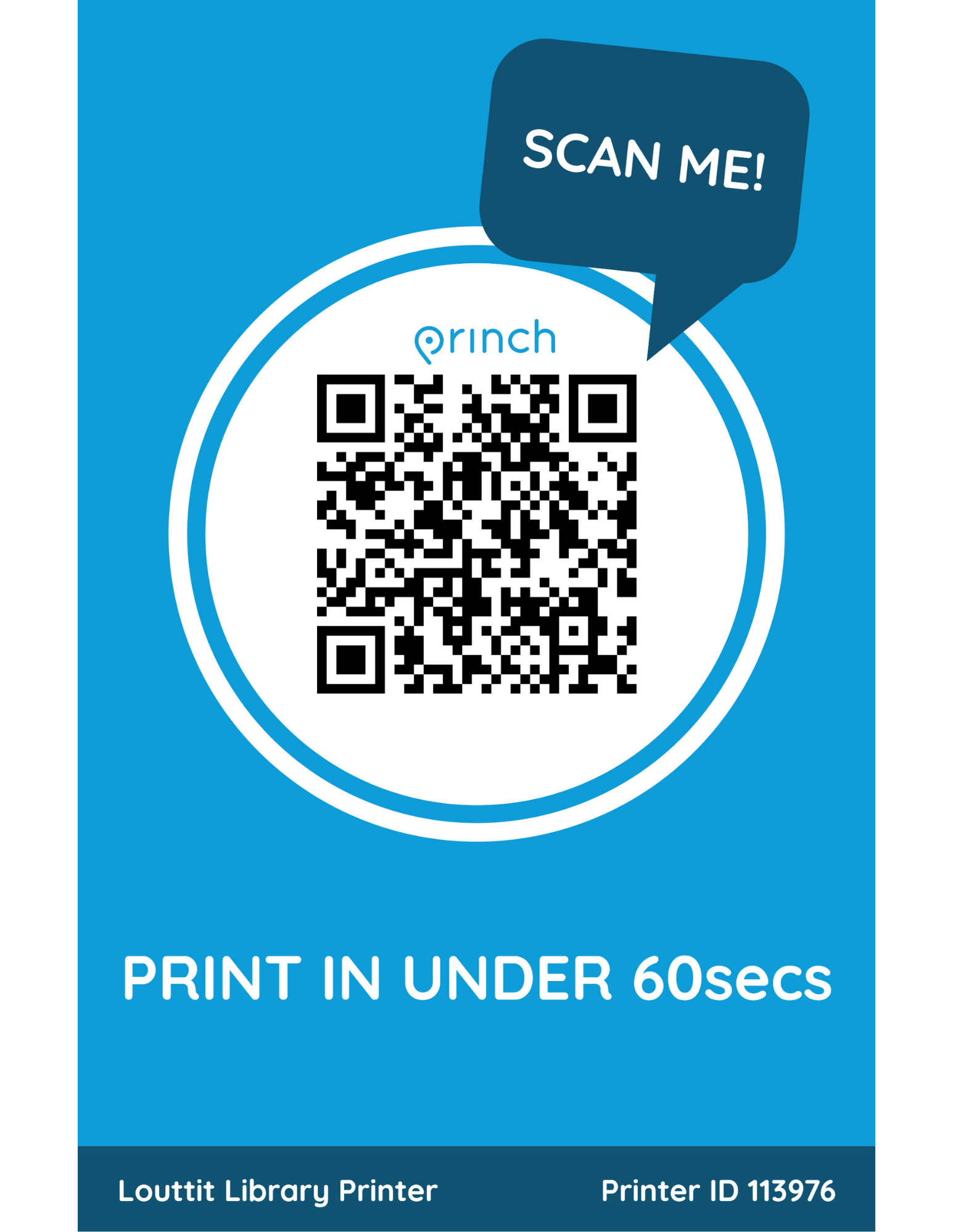Princh QR code, scan to print