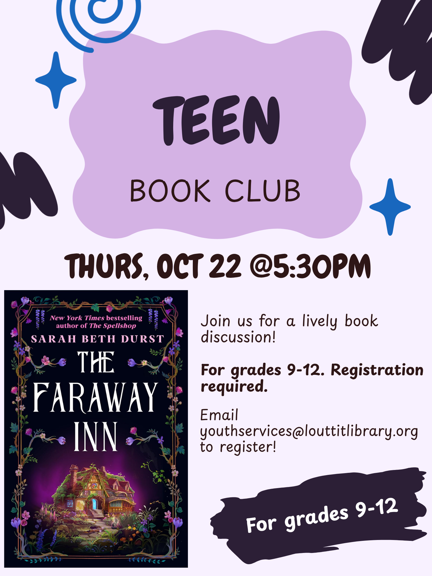 Teen Book Club, The Faraway Inn by Sarah Beth Durst