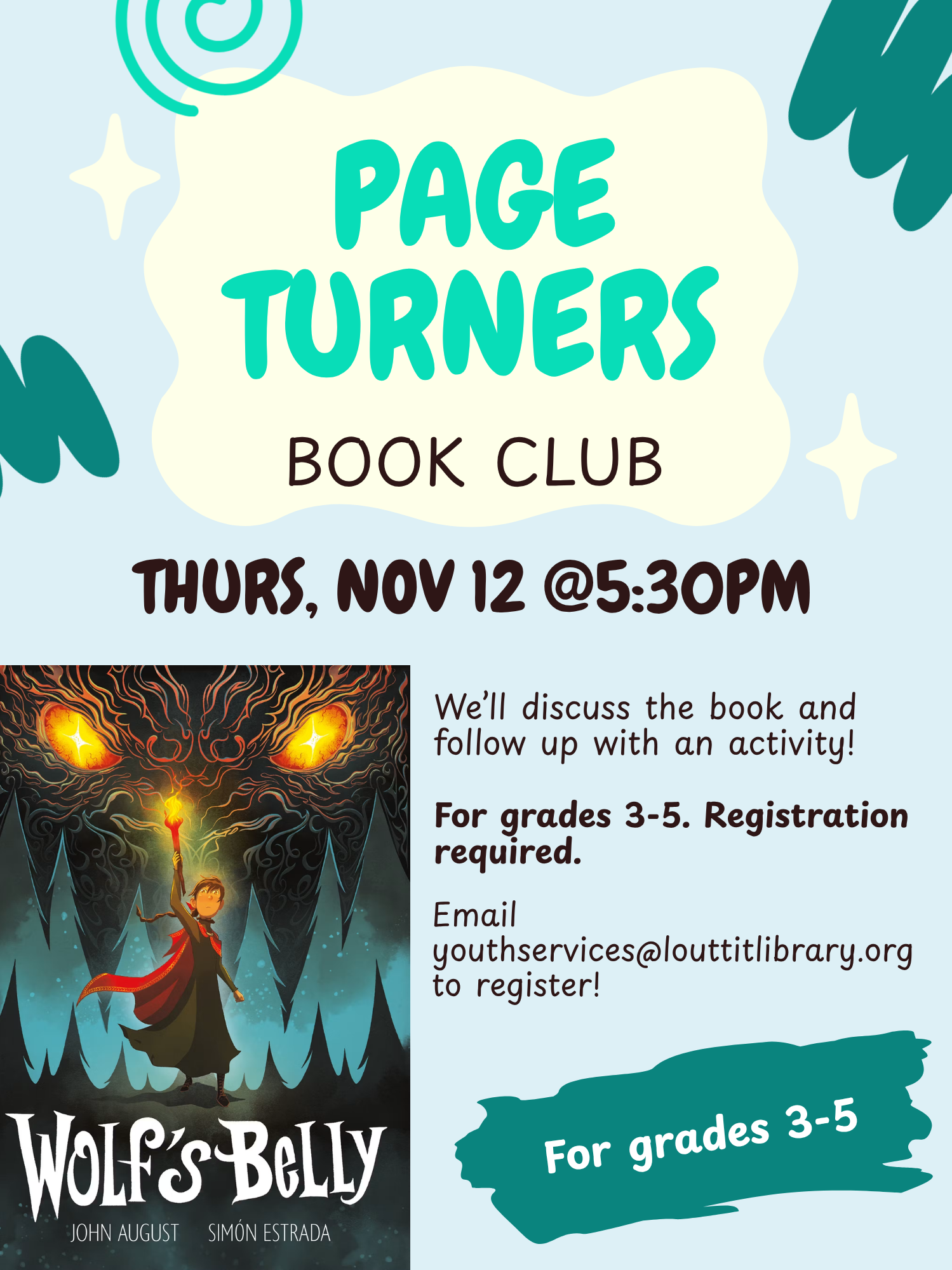 Page Turners Book Club, Wolf's Belly by John August