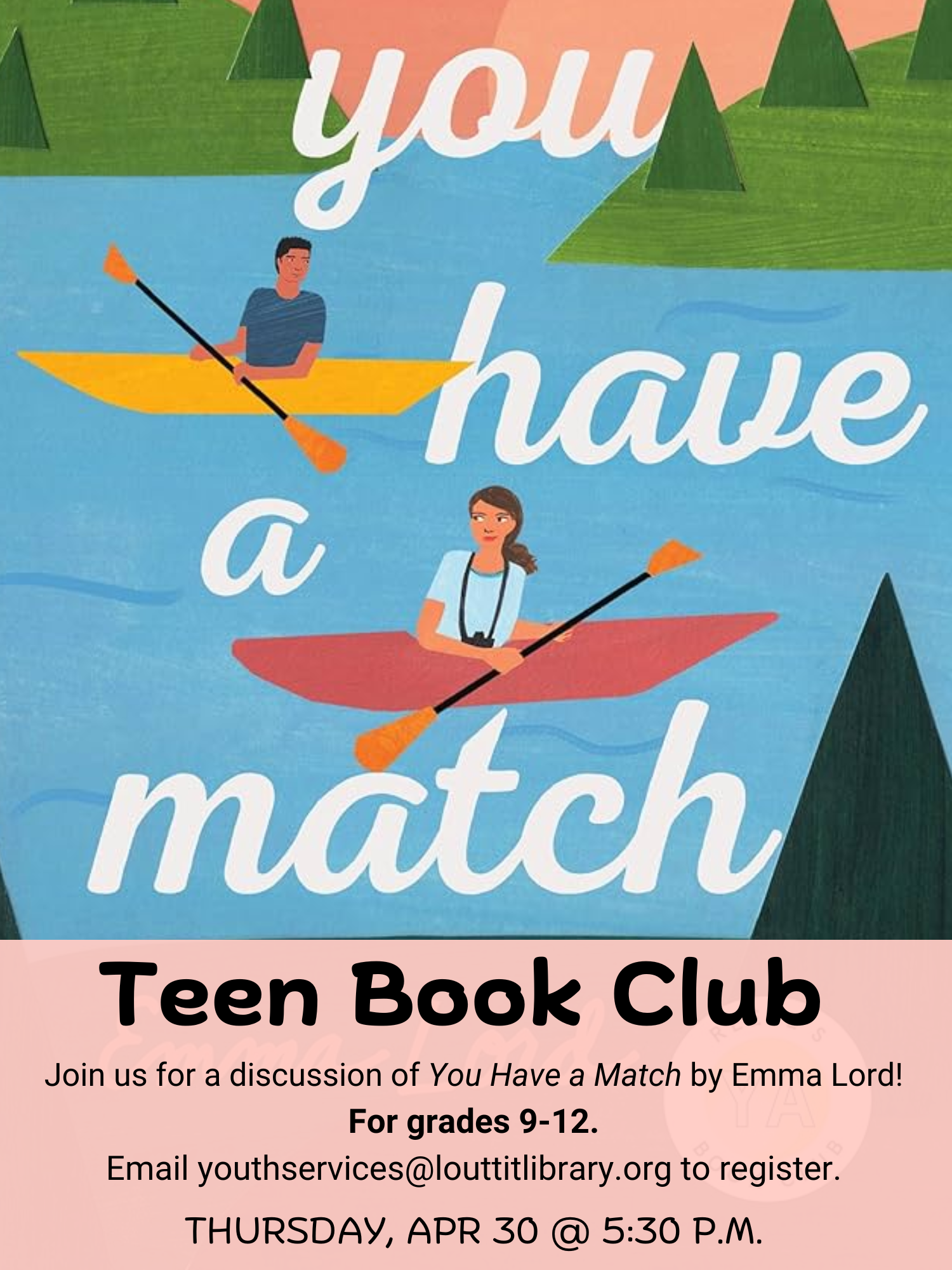 Teen Book Club, "You Have a Match" by Emma Lord