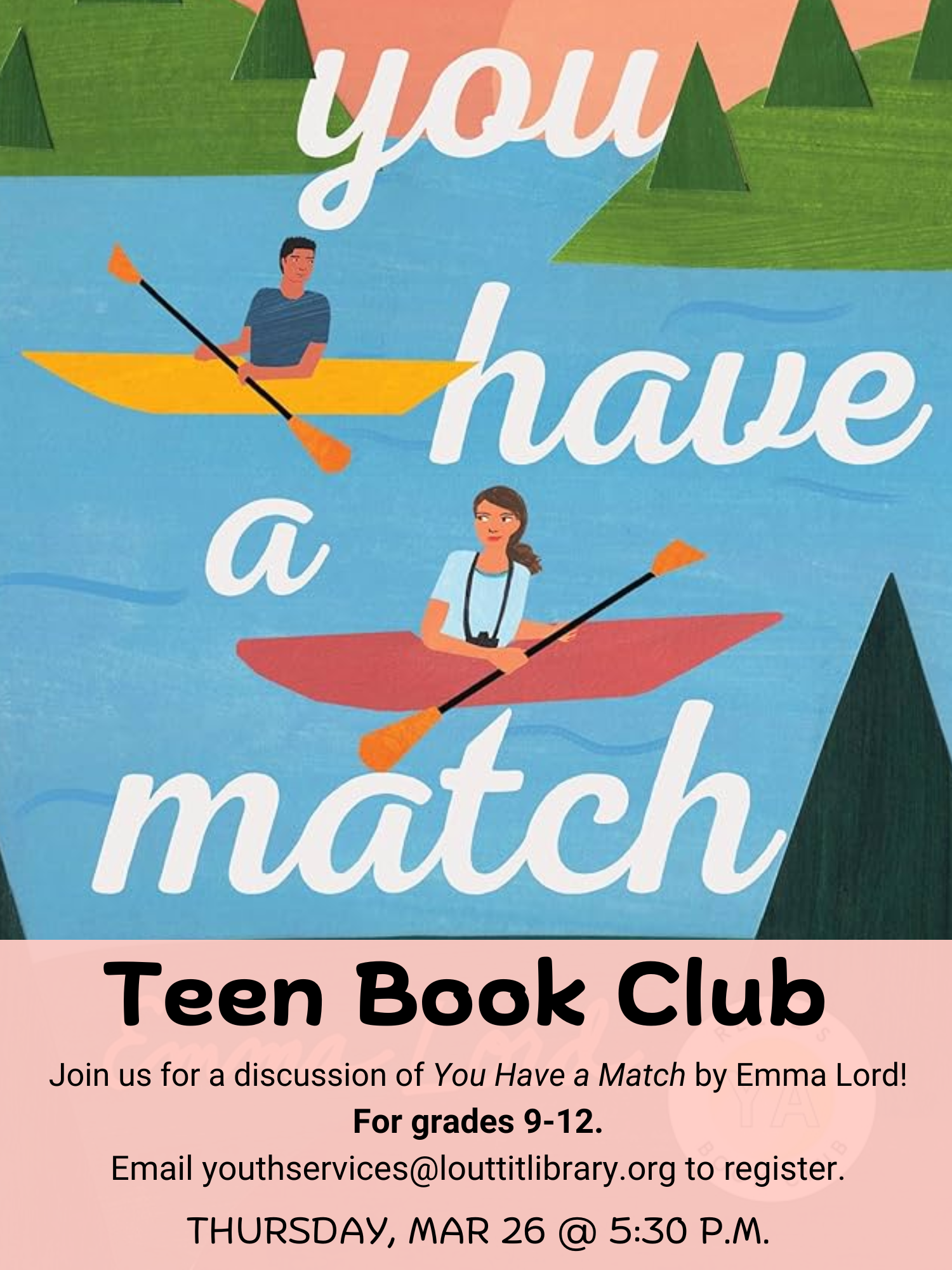 Teen Book Club, "You Have a Match" by Emma Lord