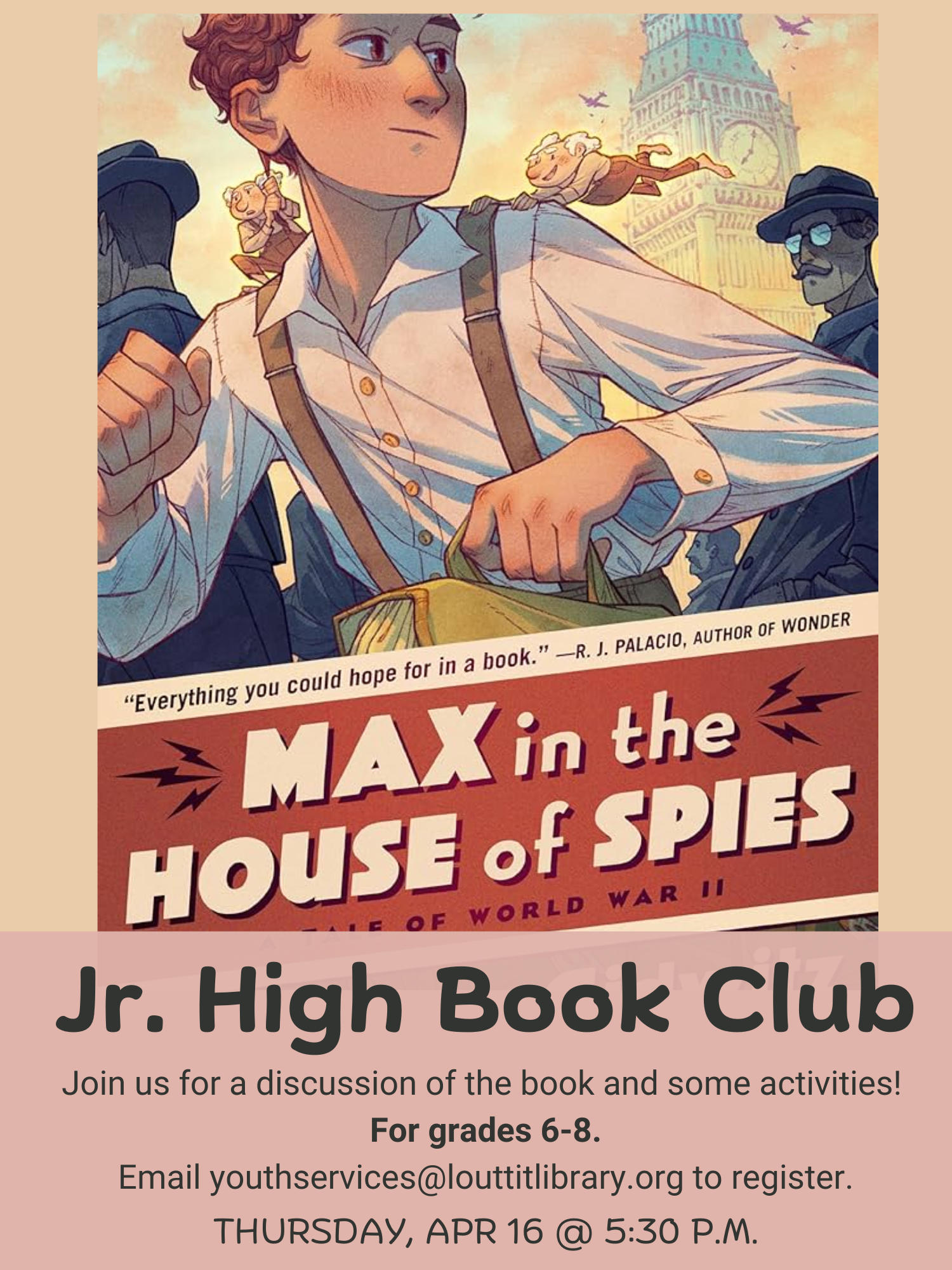 Jr. High Book Club, Max in the House of Spies