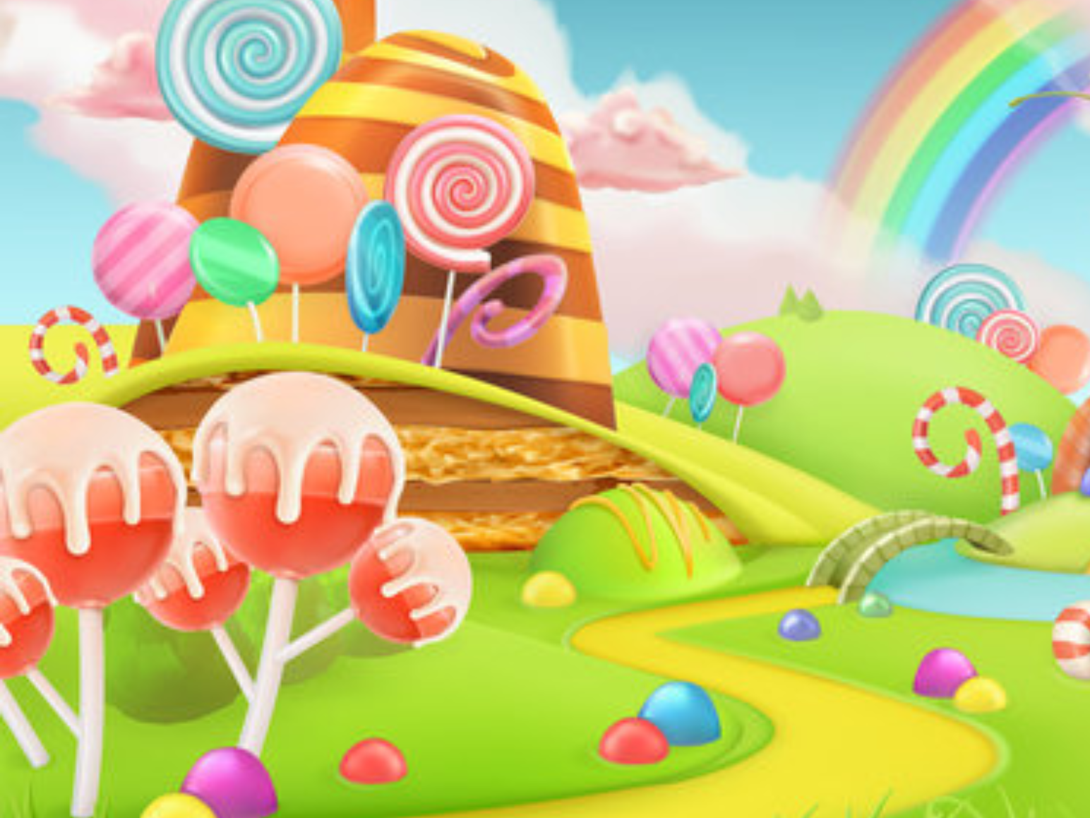 Flier advertising life-size candyland on January 2nd from 1-4pm