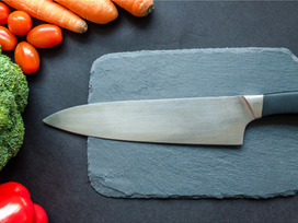 knife on a cutting board