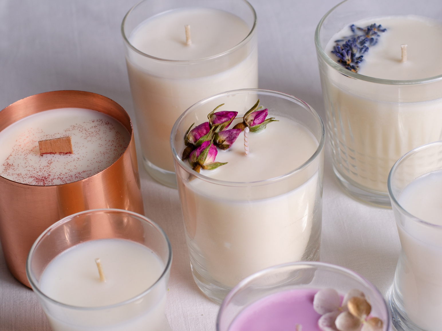 Flier for Teen Candle Making with photo of various candles.