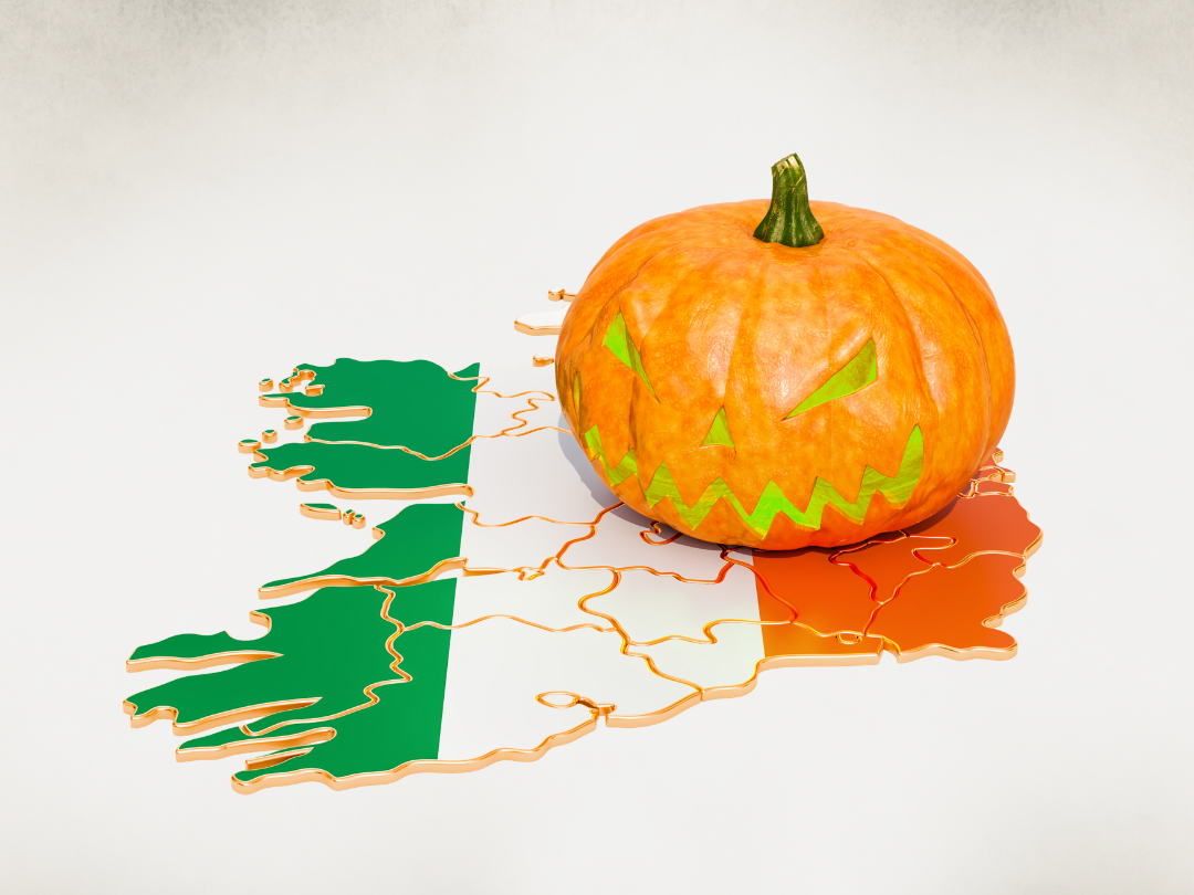 Jack'O'Lantern on Irish Map