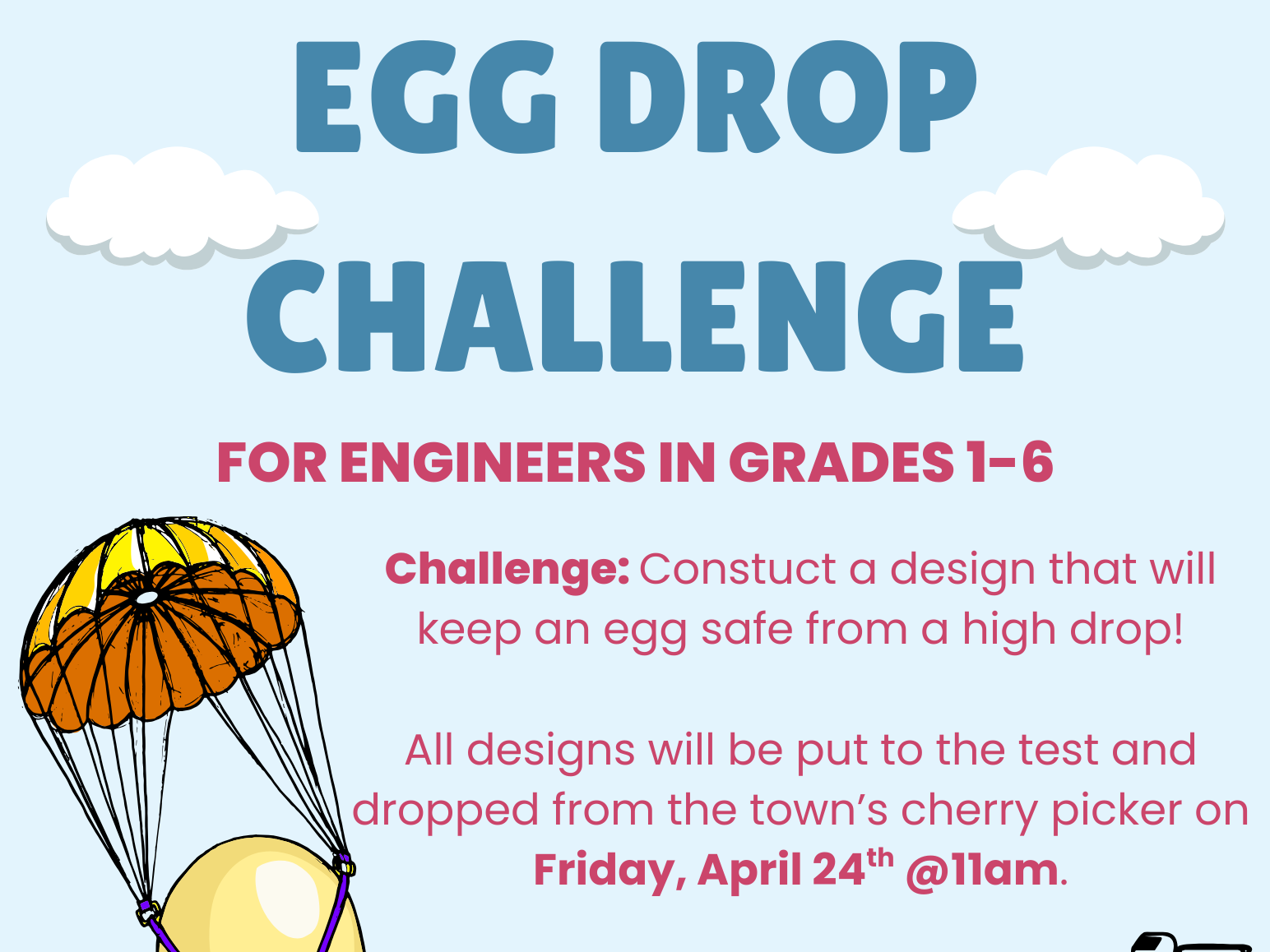 Picture of an egg and a cherry picker