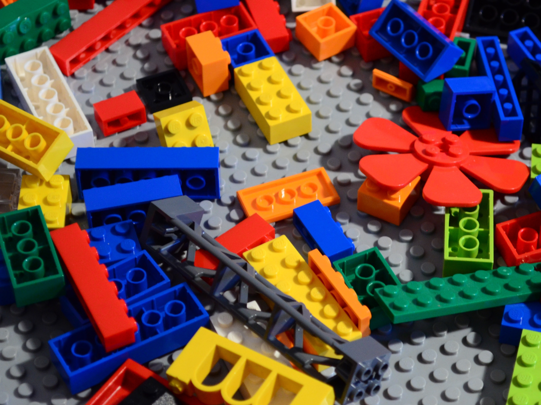 colorful legos in a pile