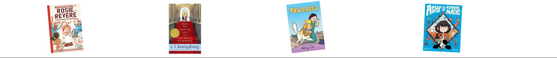 Images of books and graphic novels.